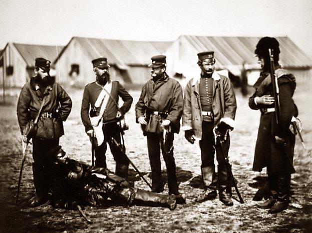 Уильям Манро с офицерам 39-го полка. Крым, 1855 г. 